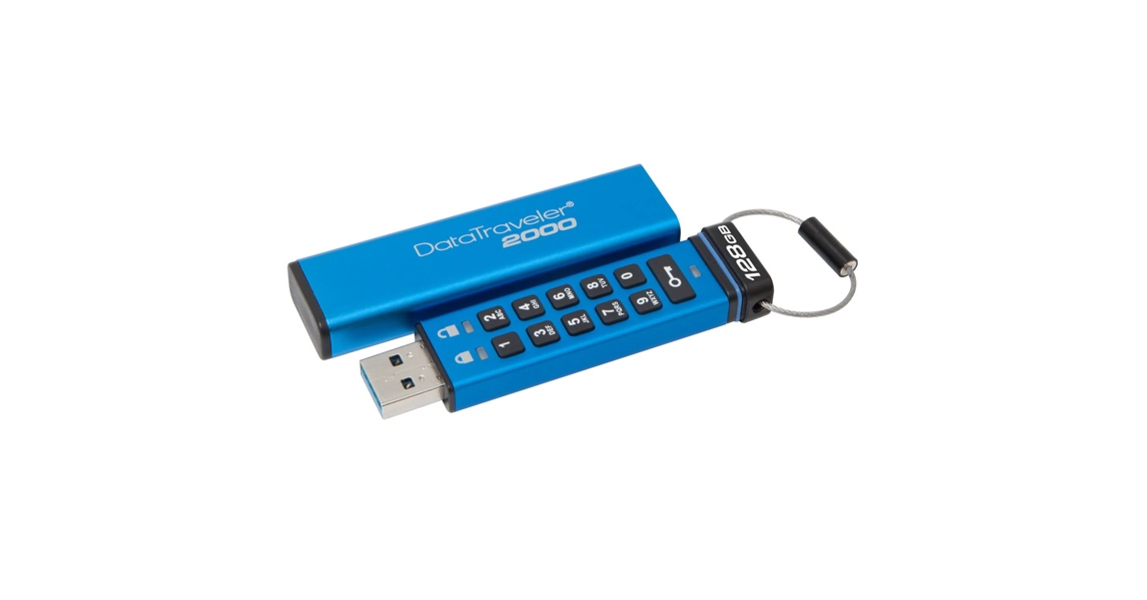 Kingston Pendrive 128GB, DT 2000 USB 3.1 Gen 1 256bit AES FIPS 197, Keypad