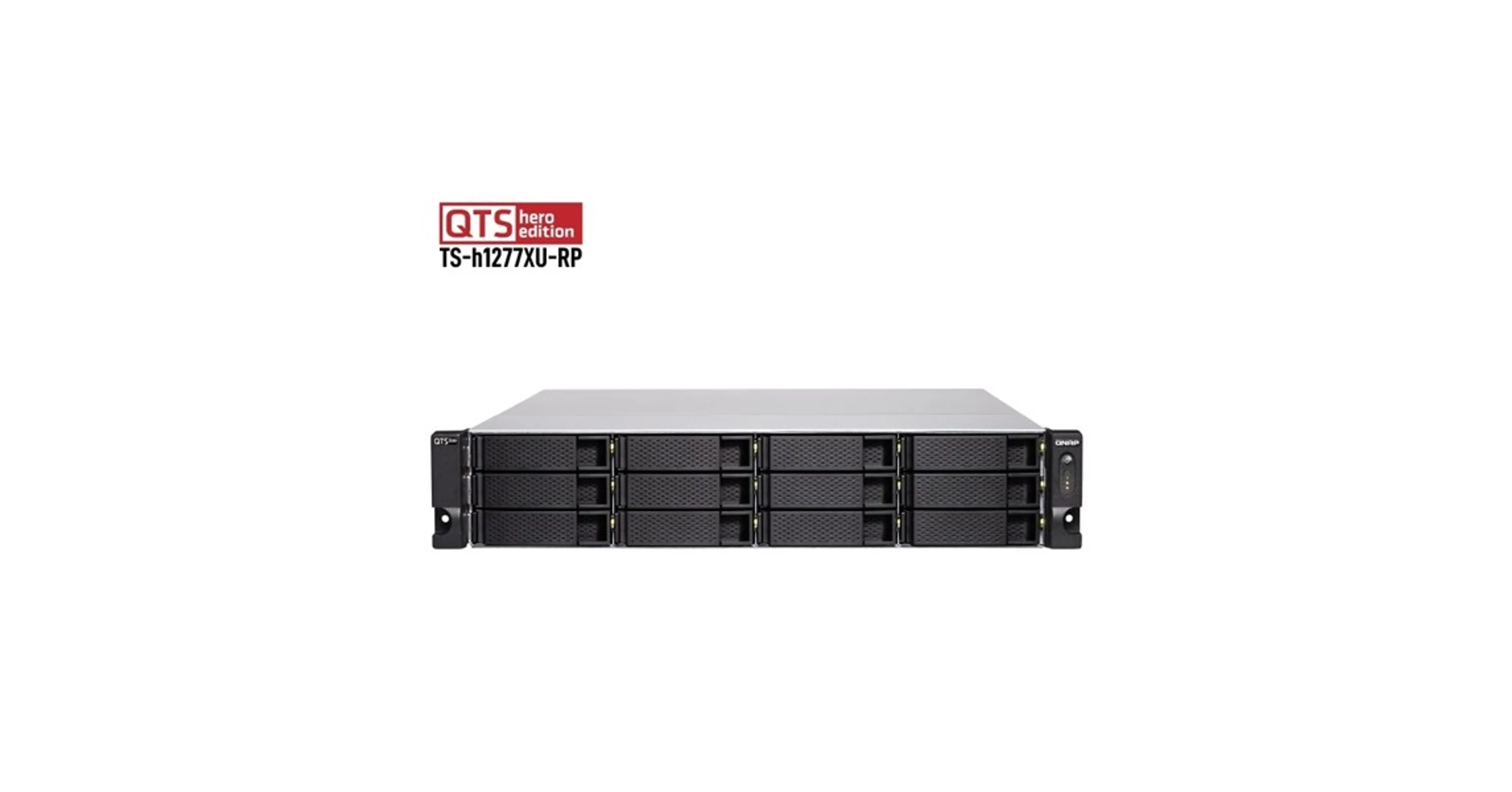 QNAP NAS 12 fiókos TS-H1277XU-RP-3700X-32G AMD Ryzen7 8x3,4Ghz, 32GB RAM, 2x100/1000, 2x10GbE SFP+, 6xUSB3.2(1xUSB-C+1xU