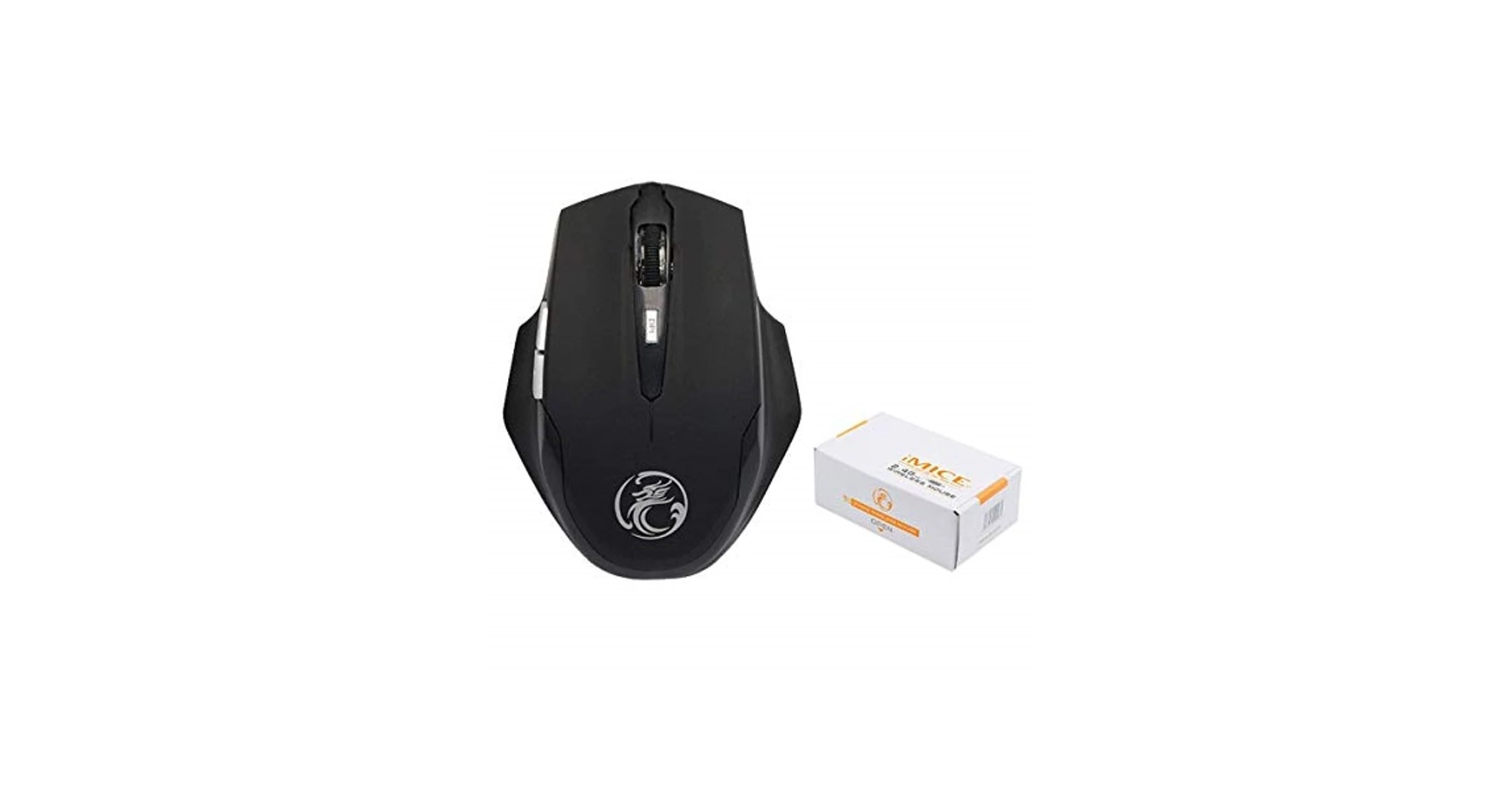 iMICE iMICE Vezeték nélküli egér optikai, E-1900, 1600dpi, USB, Fekete