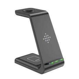 BLACKBIRD 3in1 Dokkoló Töltőállomás (Iphone,Iwatch,Airpods) készülékekhez, Fekete