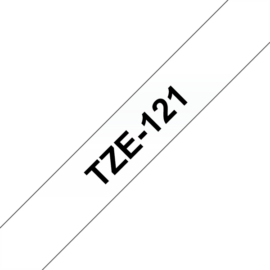 BROTHER szalag TZe-121, Átlátszó alapon Fekete, Laminált, 9mm  0.35", 8 méter