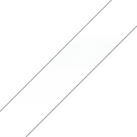 BROTHER szalag TZe-135, Átlátszó alapon Fehér, Laminált, 12mm  0.47", 8 méter
