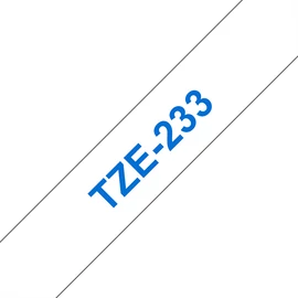 BROTHER szalag TZe-233, Fehér alapon Kék, Laminált, 12mm  0.47", 8 méter