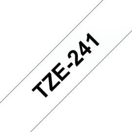 BROTHER szalag TZe-241, Fehér alapon Fekete, Laminált, 18mm  0.7", 8 méter