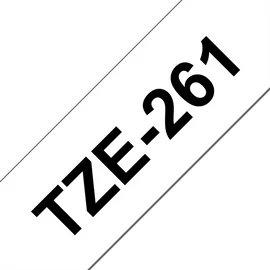 BROTHER szalag TZe-261, Fehér alapon Fekete, Laminált, 36mm  1.4", 8 méter