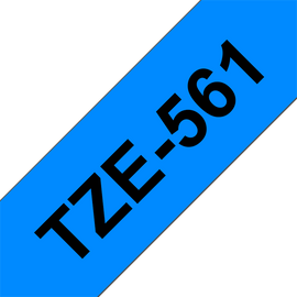 BROTHER szalag TZe-561, Kék alapon Fekete, Laminált, 36mm  1.4", 8 méter