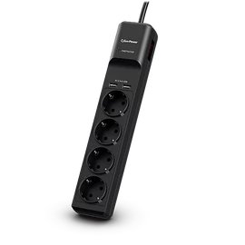 CYBERPOWER P0420SUD0-DE (4 aljzat) túlfeszültség védő elosztó és USB töltő 2 x 2.4A, 1,8m