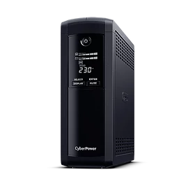 CYBERPOWER UPS VP1200ELCD (4x Schuko) 1200VA 720W 230V szünetmentes tápegység + USB LINE-INTERAKTÍV