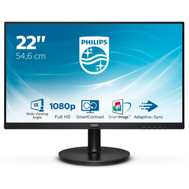 PHILIPS VA monitor 21.5" 221V8, 1920x1080, 16:9, 250cd/m2, 4 ms, VGA/HDMI