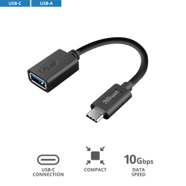 TRUST USB-C–USB-A adapterkábel 20967 (Calyx USB-C to USB-A Adapter Cable)