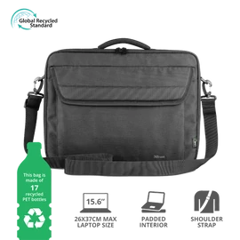 TRUST Notebook táska 24189 (Atlanta Recycled Bag for 15.6" laptops - black)