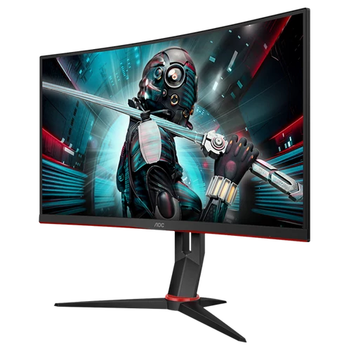 AOC Ívelt Gaming 144Hz VA monitor 27" CQ27G2U/BK, 2560x1440, 16:9, 250cd/m2, 1ms, 2xHDMI/DisplayPort/4xUSB, hangszóró