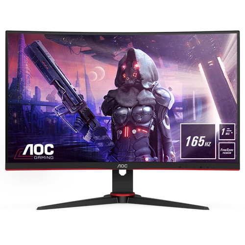 AOC Ívelt Gaming 165Hz VA monitor 27" C27G2AE/BK, 1920x1080, 16:9, 250cd/m2, 1ms, 2xHDMI/DisplayPort/VGA, hangszóró