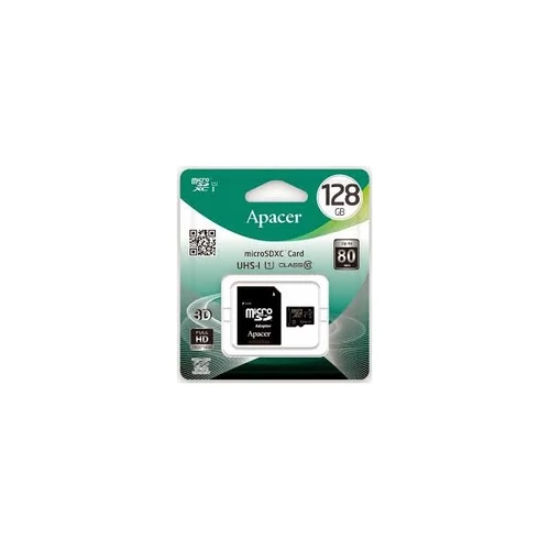 APACER Memóriakártya MicroSDXC 128GB CL10 UHS-I + adapter