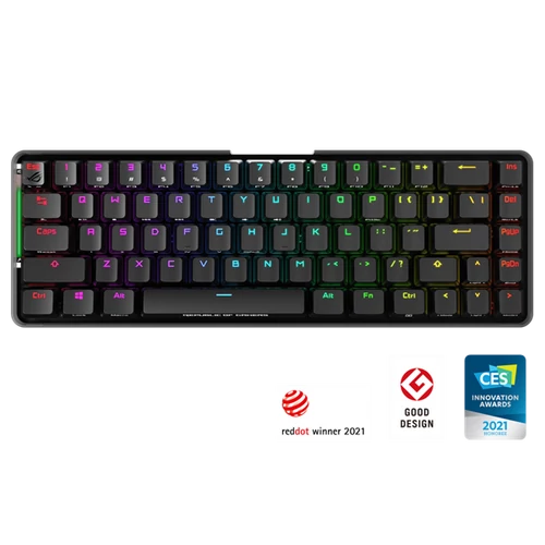 ASUS Vezetékes / Vezeték Nélküli Billentyűzet ROG FALCHION USB, Fekete, Mechanikus