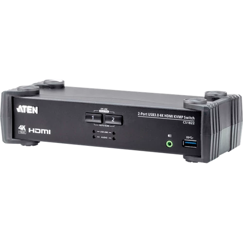 ATEN KVMP Switch USB 3.0, 4K HDMI, Dual Di splay, 2 port