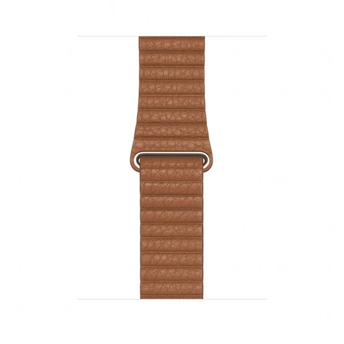 Apple Watch 44mm Band: Saddle Brown Leather Loop - Medium