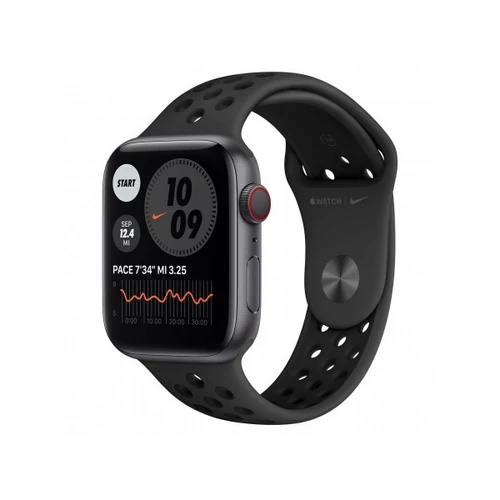 Apple Watch Nike S6 GPS + Cellular, 44mm Space Grey Aluminium Case with Anthracite/Black Nike Sport Band - Regular