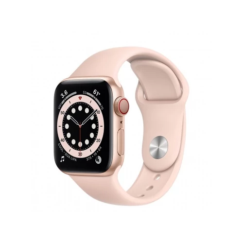 Apple Watch S6 GPS + Cellular, 40mm Gold Aluminium Case with Pink Sand Sport Band - Regular