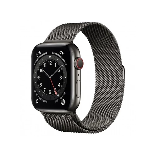 Apple Watch S6 GPS + Cellular, 44mm Graphite Stainless Steel Case with Graphite Milanese Loop