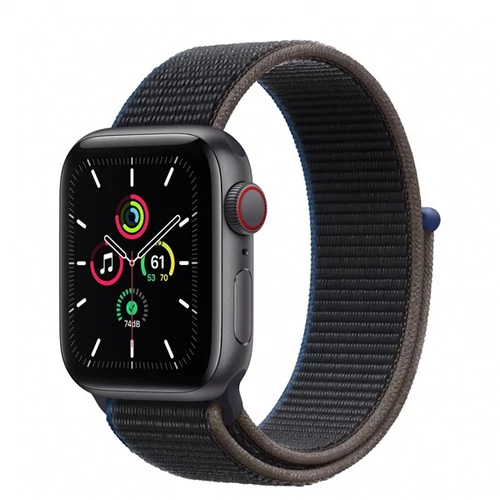 Apple Watch SE GPS + Cellular, 40mm Space Gray Aluminium Case with Charcoal Sport Loop