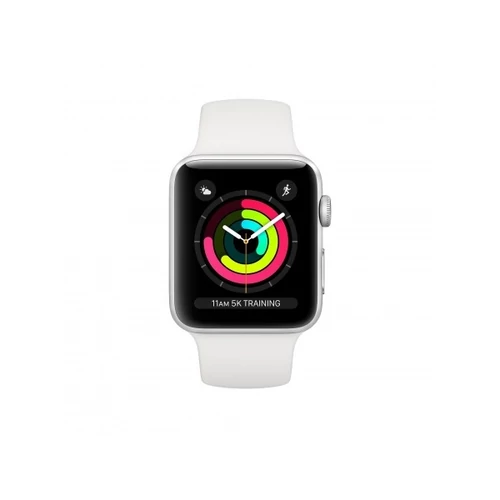 Apple Watch Series 3 GPS, 38mm Silver Aluminium Case with White Sport Band