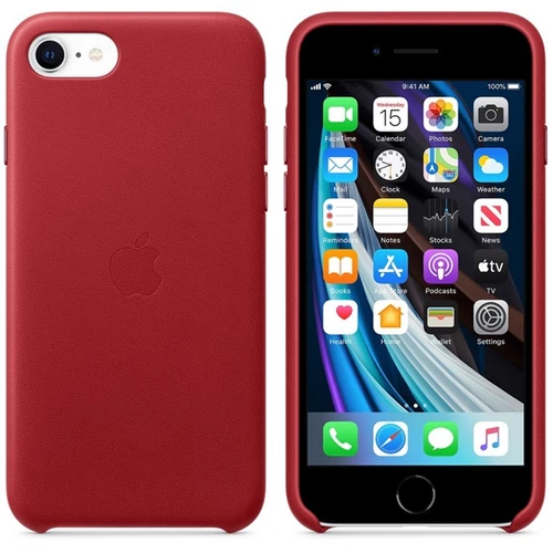 Apple iPhone SE2 Leather Case - (PRODUCT)RED