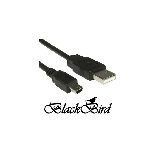 BLACKBIRD Kábel USB Összekötő A - Mini 5pin, 2m, Male/Male