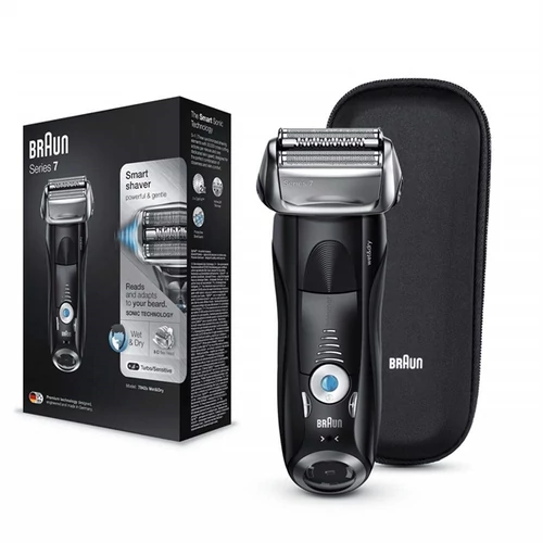 BRAUN Series 7 - 7842s Electric Shaver (Black), Wet & Dry with travel case