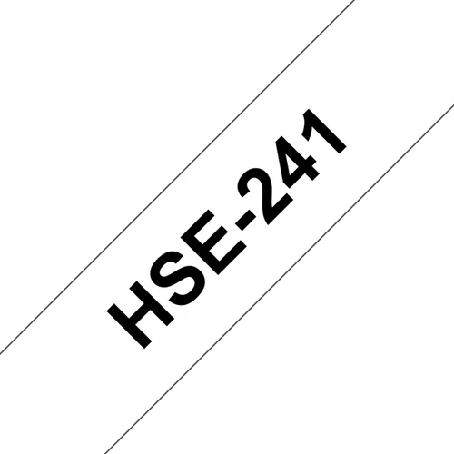 BROTHER szalag HSe-241, Fehér alapon Fekete, Zsugorcső, 17.7mm  0.69", 1,5 méter