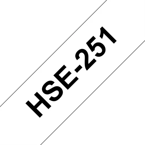 BROTHER szalag HSe-251, Fehér alapon Fekete, Zsugorcső, 23.6mm  0.93", 1,5 méter