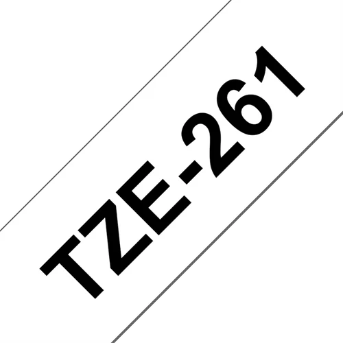 BROTHER szalag TZe-261, Fehér alapon Fekete, Laminált, 36mm  1.4", 8 méter