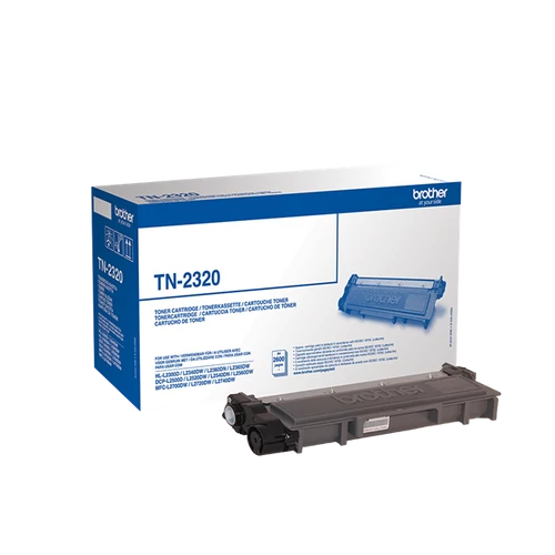 BROTHER Toner TN-2320, Nagy töltetű - 2600 oldal, Fekete