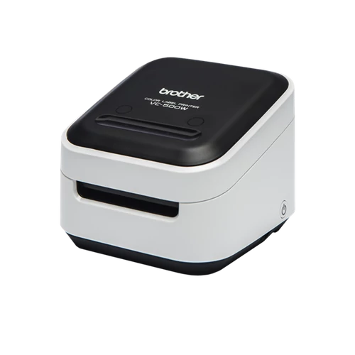 BROTHER címkenyomtató, VC500W, ZINK Zero-ink, színes nyomtatás, 8 mm/mp, USB/Wifi, 303dpi, PT Editor Lite, CK címke