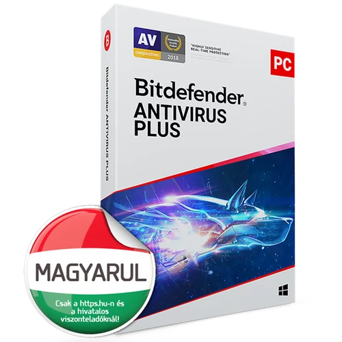 Bitdefender Antivirus Plus 1 év, 1 PC