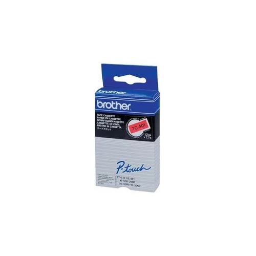 Brother szalag TC401 P-Touch, 12mm piros alapon fekete