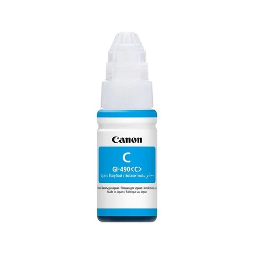 CANON Tinta GI490 Pixma MFP G2411, G3411, G4411 nyomtatókhoz, cián, 70 ml