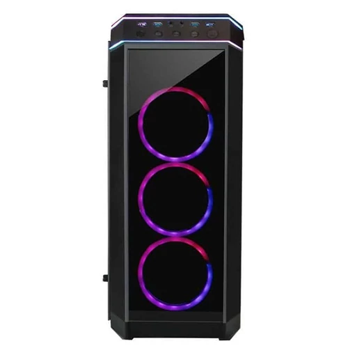 CHIEFTEC Ház Gaming STALLION II GP-02B-OP ATX, 4xRGB Ventillátor + Kontroller + Távirányító, Tápegység nélkül, fekete
