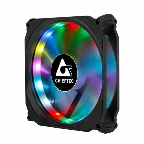 CHIEFTEC Rendszerhűtő Ventilátor, Tornado, 12cm, RGB LED, fekete