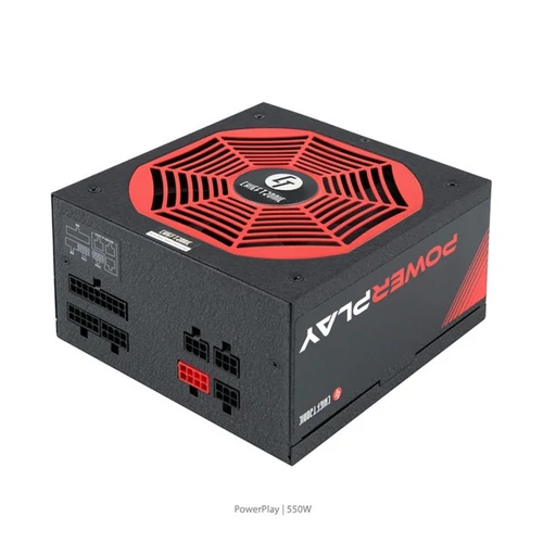 CHIEFTRONIC Tápegység Powerplay 550W, 14cm, 20+4 BOX 80+ Gold, moduláris