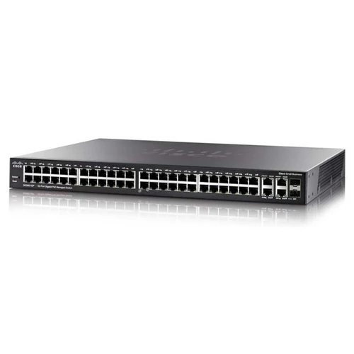 CISCO Switch 48x1000Mbps + 2xGigabit kombó SFP + 2xGigabit SFP + 1xUSB, Fémházas Rackes, Menedzselhető, SG350-52-K9-EU