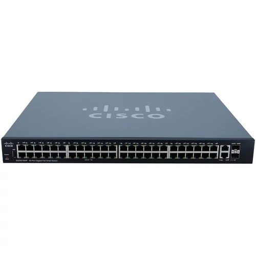 CISCO Switch 48x1000Mbps (48xPOE+) + 2xGigabit kombó SFP, Fémházas Rackes, Menedzselhető, SG250-50HP-K9-EU
