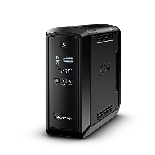 CYBERPOWER UPS, gaming, CP900EPFCLCD (6 aljzat) 900VA 540W, 230V szünetmentes tápegység +2 USB LINE-INTERAKTÍV, AVR
