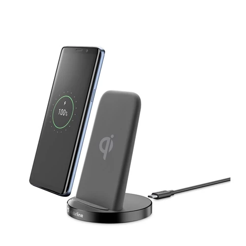 Cellularline vezeték nélküli töltő, WIRELESS FAST CHARGER - STAND