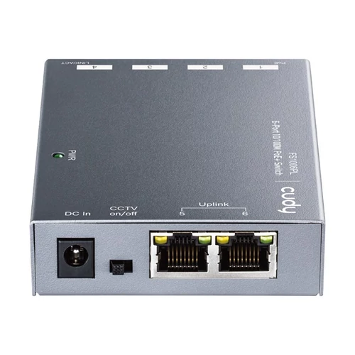 CUDY Switch 4x100Mbps (4xPOE+) + 2x100Mbps Uplink, Fémházas, Asztali, FS1006PL