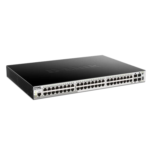 D-LINK Switch 48x1000Mbps (48xPOE) + 4xGigabit SFP+ Menedzselhető Rackes, DGS-1510-52XMP/E