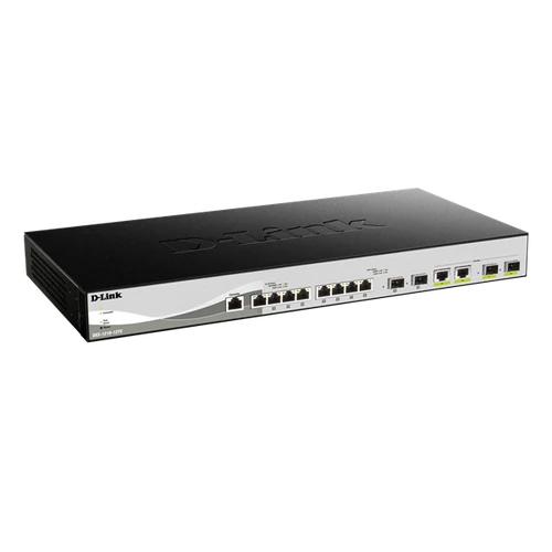 D-LINK Switch 8x1000Mbps kombó + 2xGigabit SFP+ 2xGigabit SFP+ kombó Menedzselhető Rackes, DXS-1210-12TC/E