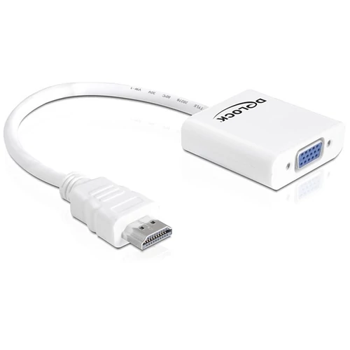 DELOCK Átalakító HDMI-A male > VGA female fehér