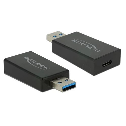 DELOCK Átalakító USB 3.1 Gen 2 Type-A male > USB Type-C female aktív fekete
