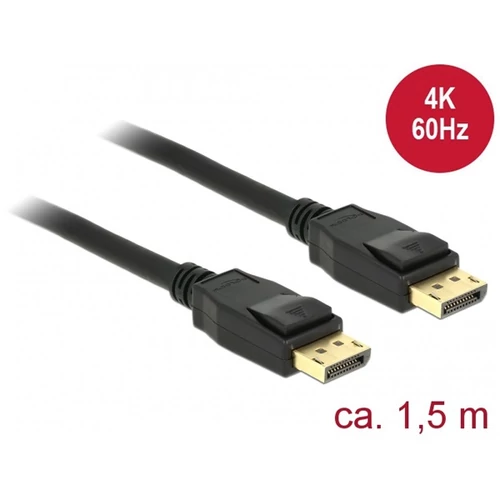 DELOCK kábel Displayport 1.2 male / male összekötő 4K 60Hz 1.5m